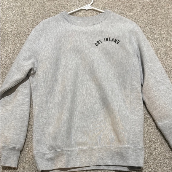 1905 Dry Island NJ Gray Crew Neck Sweatshirt - Picture 1 of 2